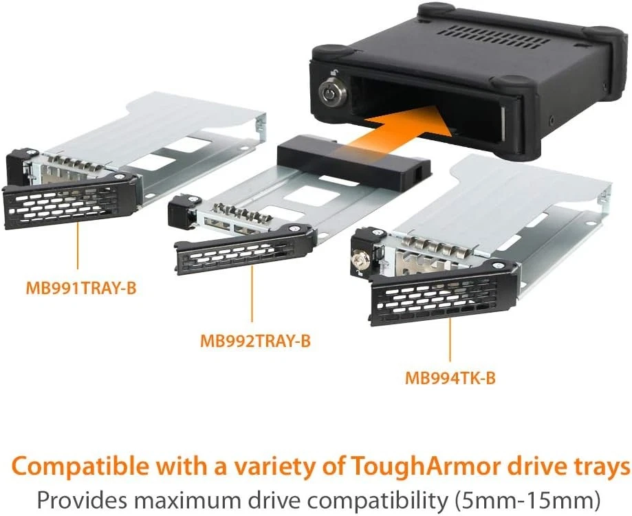 Icy Dock ToughArmor MB991U3-1SB 2.5" Black - HDD/SSD enclosures (2.0/3.0 (3.1 Ge - Image 2 of 4