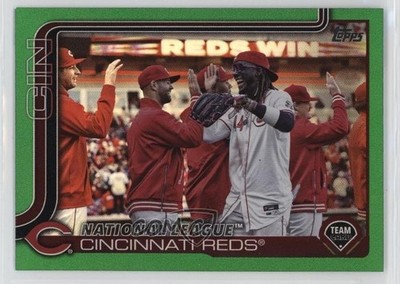 2025 Topps Series 1 Green Rainbow /99 Elly De La Cruz Cincinnati Reds #99 9b3