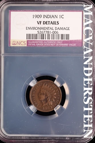 1909 Indian Head Cent - NCS VF Details - Scarce  No Reserve  #SLK597