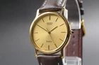 [Near MINT] SEIKO Dolce 7731-7010 32mm Gold Dial Quartz Men's Vintage Watch