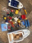 Vintage Playmobil  Boat and Accessories Lot
