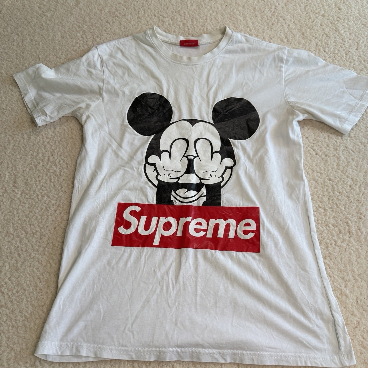 Supreme Mickey Mouse T-shirt, Size Small, Made In The USA! | eBay