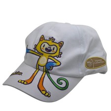 RIO Olympics 2016 VINICIUS Mascot White Cotton Ball Cap Hat