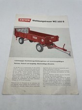 Fahr Stalldungstreuer WZ 350 S Prospekt Broschüre Landwirtschaft Sammler Alt