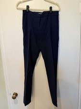 Diane von Furstenberg Navy Blue Work Pants Cropped 4