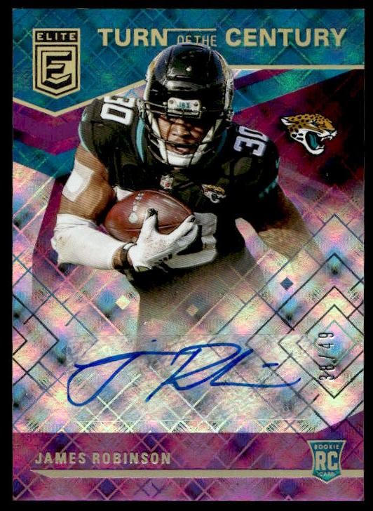 2020 Panini Chronicles James Robinson Turn of the Century Auto Purple /49