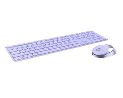 Rapoo 9850M Deskset Dual Wireless Keyboard Mouse 1.600 DPI Aluminium Purple DE