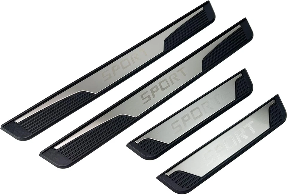 Accesorios de acero para Lincoln Z Sport protector de umbral de puerta placa de desgaste 4 piezas Foto 4 de 4