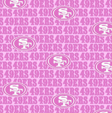 NFL - San Francisco 49r's Pink Fabric - 18" x 58" -