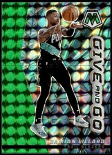 2022-23 Panini Mosaic #6 Damian Lillard Give and Go Mosaic Green E1