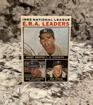 1964 Topps - League Leaders Sandy Koufax, Bob Friend, Dick Ellsworth #1 Sandy...