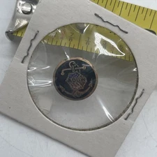 Vintage Ancient Order Of United Workman Screw Back Pin Anchor Shield AOUW Union