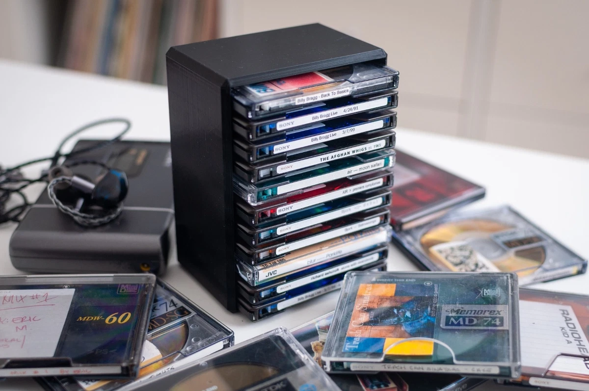 木製ラック・ウッドラック Rare Vintage Wood MiniDisc Rack 48 Disc minidisc storage | eBay