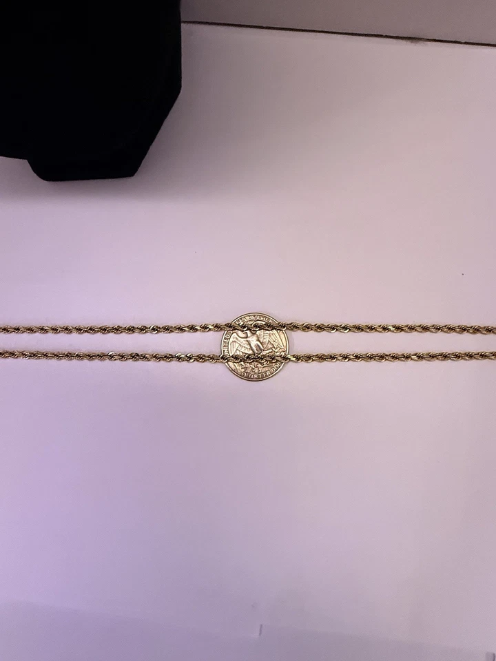 "Cadena de cuerda de oro amarillo macizo de 3 mm, 10K 24""". ¡17,03 gramos!!MENSAJE ANTES DE COMPRAR!! Foto 2 de 2