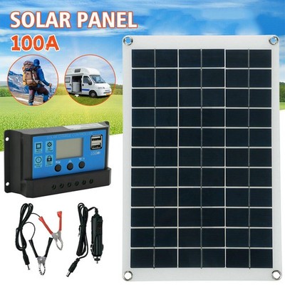 100A Solarpanel Solarmodul Solar Laderegler USB Solarzelle Solar Auto Ladegerät