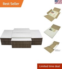 10 White Vinyl Record LP Shipping Mailer Boxes - Adjustable Height - STRONG 3...