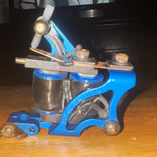 BORG 992 Adjustable Coil Tattoo Machine 2-Coil Metal Frame Blue/Black