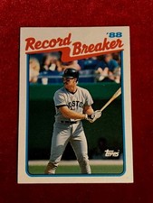 1989 Topps - Record Breaker #2 Wade Boggs 🔥 Boston Red Sox 