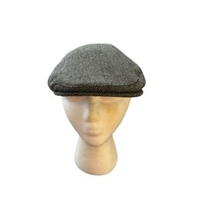 Brixton Gray Herringbone Hooligan Cap Size 7.5 Large