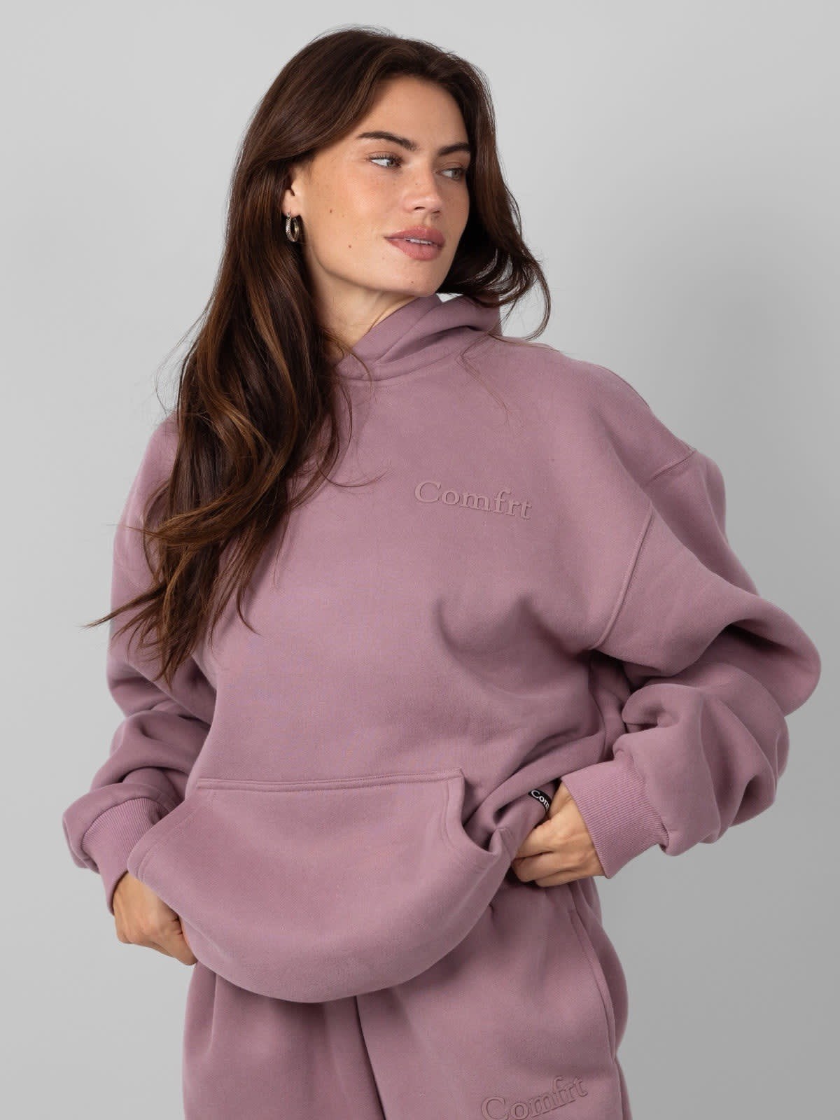 COMFRT Minimalist Hoodie in Orchid - Size Large