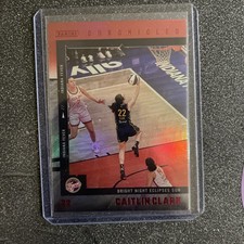 2025 Panini Caitlin Clark Chronicled - Bright Night Eclipses Sun #27 Red Foil