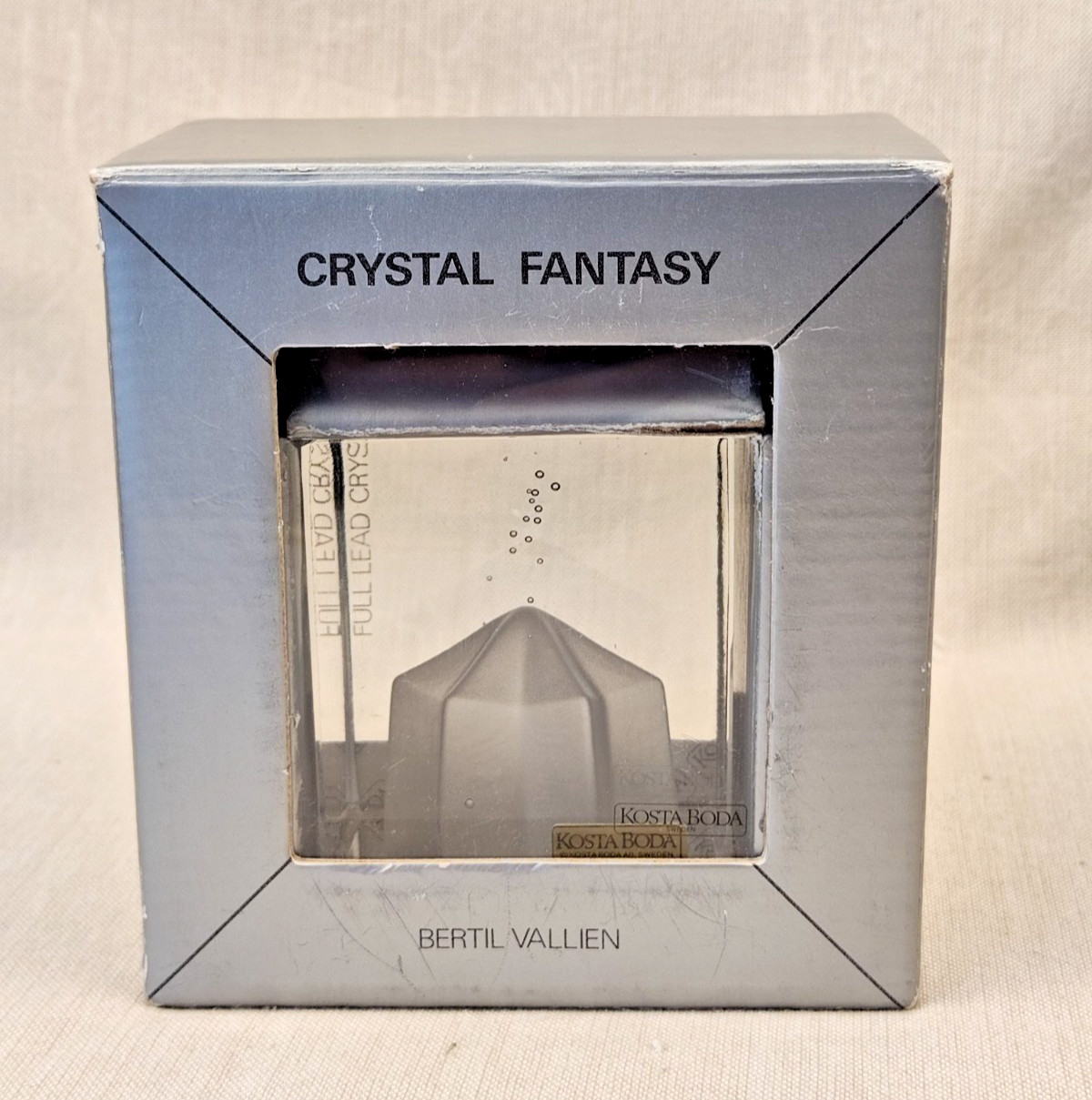 A glass sculpture from the Crystal Fantasy coll., designed by Bertil Vallien