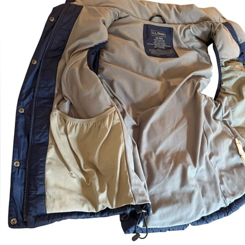 LL Bean Puffer Vest Goose Down Warm Insulated Navy Blue Womens Size XS - Picture 7 of 13