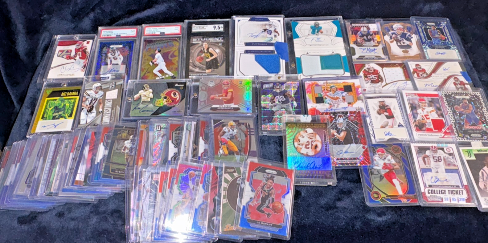 HUGE SPORTS CARD PATCH 1/1 GAME-USED AUTO NUMBERED BRADY LOT COLLECTION PSA READ