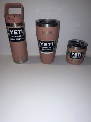Yeti Rambler Lot Of 3 SandStone Pink | 30oz 18oz 10oz *DISCONTINUED COLOR*