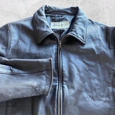 Eddie Bauer Leather Jacket Large Womens Large Brown Vintage y2k 90s lined
