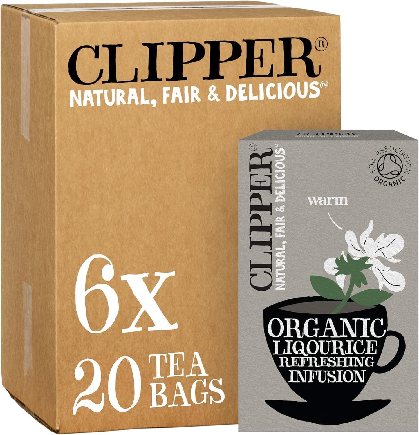 Clipper Organic Liquorice Tea Bags | 120 Infusion Liquorice Root Teabag Sachets