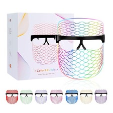 7 Color LED Face Mask Light Therapy, Portable Wireless, Suitable for Home Care