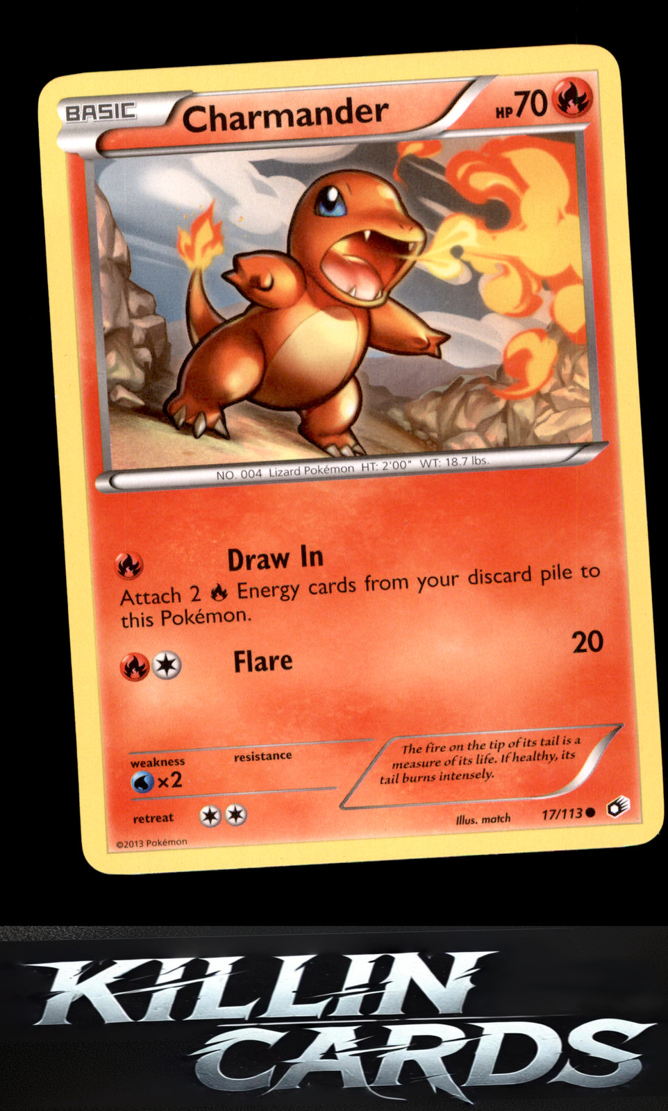 Charmander 17/113 Pokemon Common Legendary Treasures Card NM