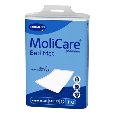 MoliCare Premium Bed Mat 60 x 60 cm 9 Tropfen 30 Stück Bettschutzeinlage