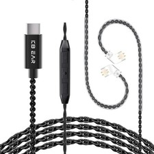 KZ ZS10 Pro IEM Cable, Type-C USB C Earbuds 1.2m, with mic, Black