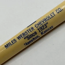 VTG Eversharp Ballpoint Pen MILES WEBSTER CHEVROLET CO. Hanston, KS '61 Chevy