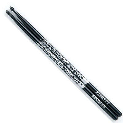 Tama Rhythmic Fire Sticks O7A-F-BS, schwarz mit silbernem Muster