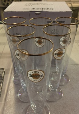 Warsteiner Tulpe 6x 0,3 l Bierglas Gastro Motiv Familientradition Logo oben 2006