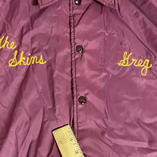 Vintage 70s Washington Redskins Jacket Men’s XL Maroon Windbreaker Coaches Coat - Picture 10 of 15
