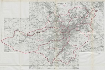 Sheffield Parliamentary Borough Hallam Hillsborough BOUNDARY COMMISSION 1917 map