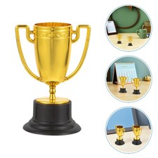 20 Pcs Small Plastic Trophies Participation Trophy Golden for Kids Mini Award