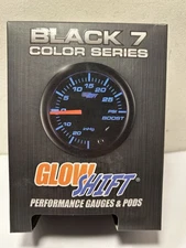 52mm GlowShift Black 7 Color 35 PSI Turbo Boost Gauge - GS-C701-35 