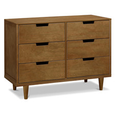 Marley 6-Drawer Dresser - Stylish Nursery  Kids Bedroom Storage in Walnut