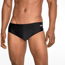 SPEEDO Youth Solid Powerflex Eco Brief, New Black, Size 28, NWT