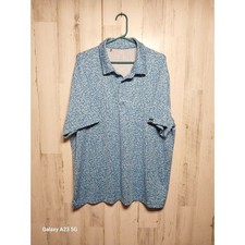 Under Armour Golf Loose Fit Men's 2XL Blue Floral Polo