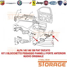 ALFA 145 146 156 FIAT DUCATO KIT 2 BLOCCHETTO FISSAGGIO PANNELLI PORTE 60585246