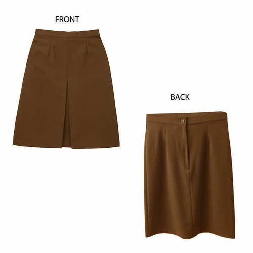 GIRLS BROWN SKIRT SCHOOL UNIFORM PLAIN/HALF ELASTIC WAIST PLEAT 11-15 Yrs - Picture 4 of 4