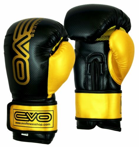 EVO BOXING GLOVES MMA FOCUS PADS HAND WRAP TRAINING PAD MUAY THAI PU LEATHER UFC - Picture 3 of 8