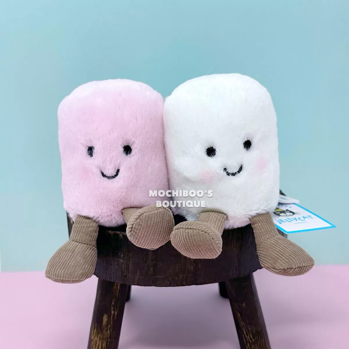 Amuseable Pink and White Marshmallow Plush Toys