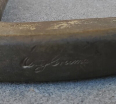 Putter Vintage Rare Otey Crisman - Tête Laiton, Manche Bois, Touche Dorée 2 Voies 35"